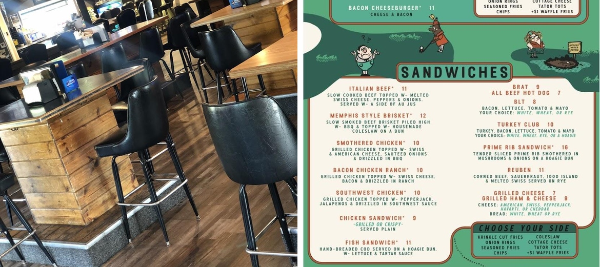 Bogeys Burgers and Beer Menu
