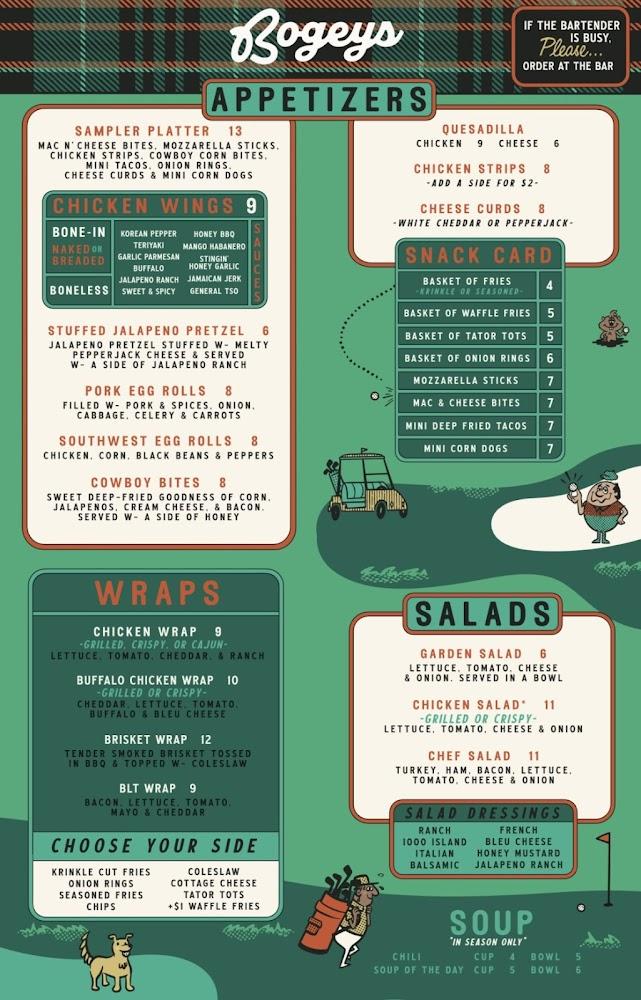 Bogeys Burgers and Beer Menu image 2