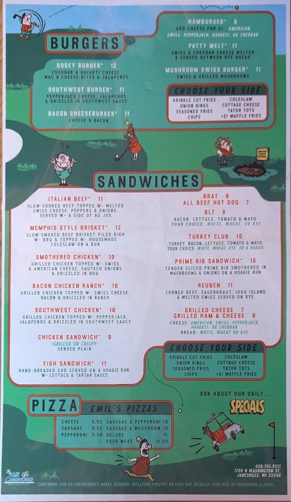 Bogeys Burgers and Beer Menu image 3